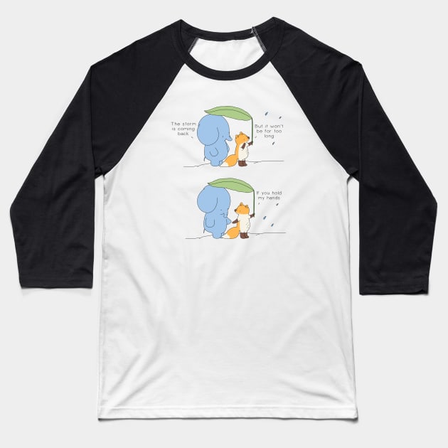 Hold My Hand Baseball T-Shirt by Jang_and_Fox